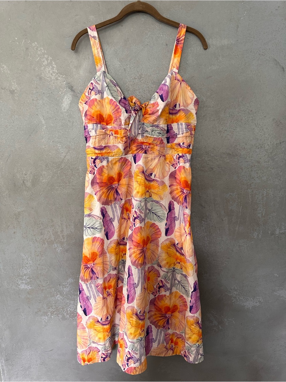 CECELIA PETTERSSON ANTHROPOLOGIE FLORAL MIDI TIE DRESS 10